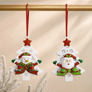 Soggetti in fimo su albero in metallo h 12 cm 2 modelli