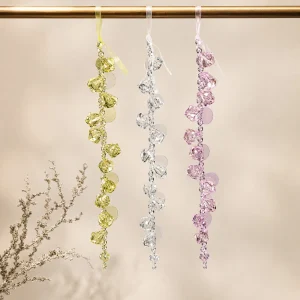 Pendente diamond h 17 cm argento rosa oro