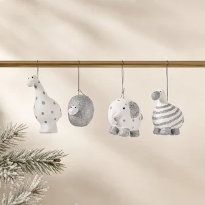 Soggetti Safari h 10 cm 4 modelli bianco argento
