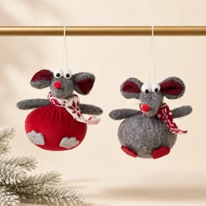 Nedo mouse h 12 cm grigio rosso