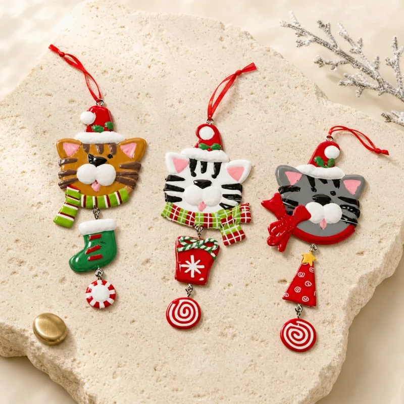 Set 3 Gatto in fimo 3 assortimenti