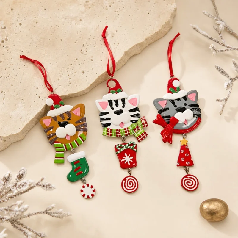 Set 3 Gatto in fimo 3 assortimenti