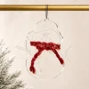 Pupazzo plexi h 11 cm cordino lana rosso