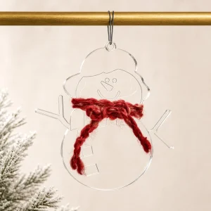 Pupazzo plexi h 11 cm cordino lana rosso