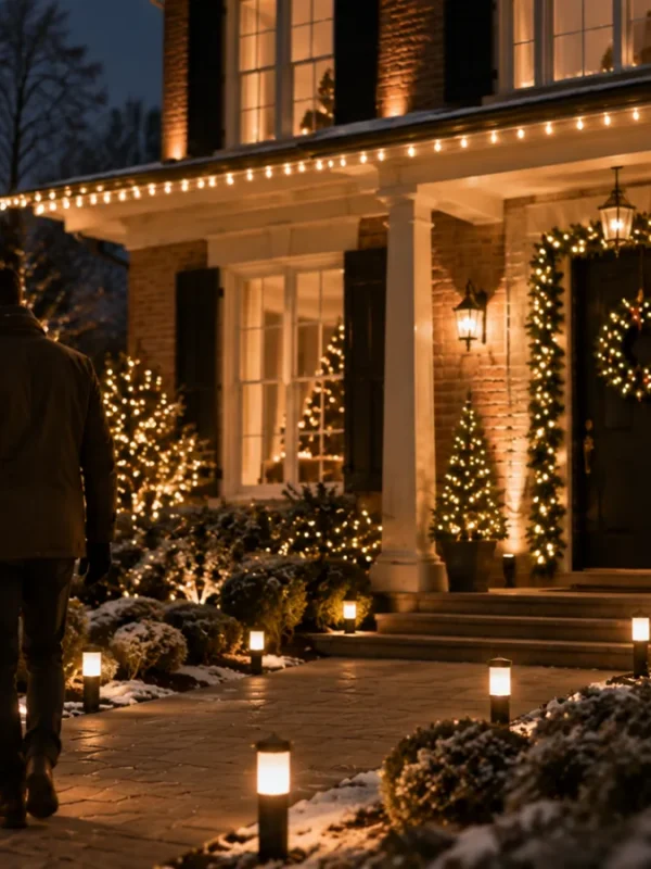 Passeggiata natalizia sotto le luci di casa