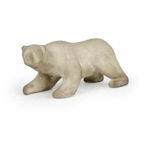 Orso stilizzato in cemento lavorato grande 20×8 cm
