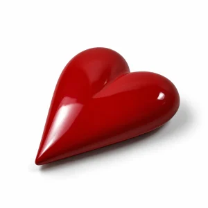 Fermacarte cuore Stily red h 19 cm