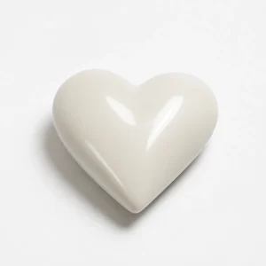 Fermacarte cuore Stily white h 9 cm