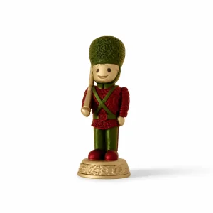 Soprammobile Arthur Kingsley Decorato a Mano Oro, Rosso e Verde