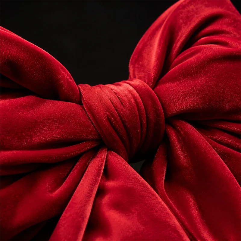 Fiocco rosso velluto h 35 cm