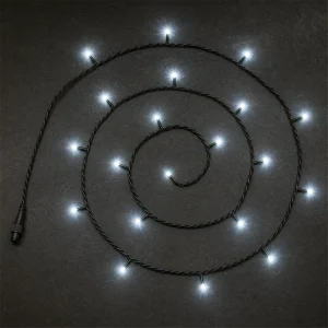 Catena 20 LED Bianco Ghiaccio – luce fissa – passo lampade 20 cm – L 4 m – 230V – uso interno