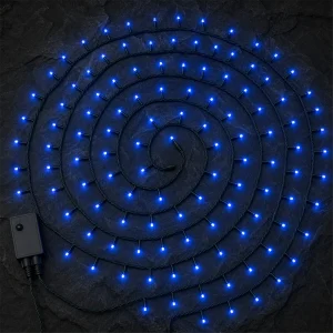 Catena 180 LED Blu – giochi luce memory – T.E. 6W – L 13 m – 31V – uso esterno