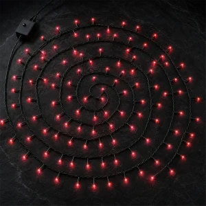 Catena 180 LED Rosso – giochi luce memory – T.E. 6W – L 13 m – 31V – uso esterno