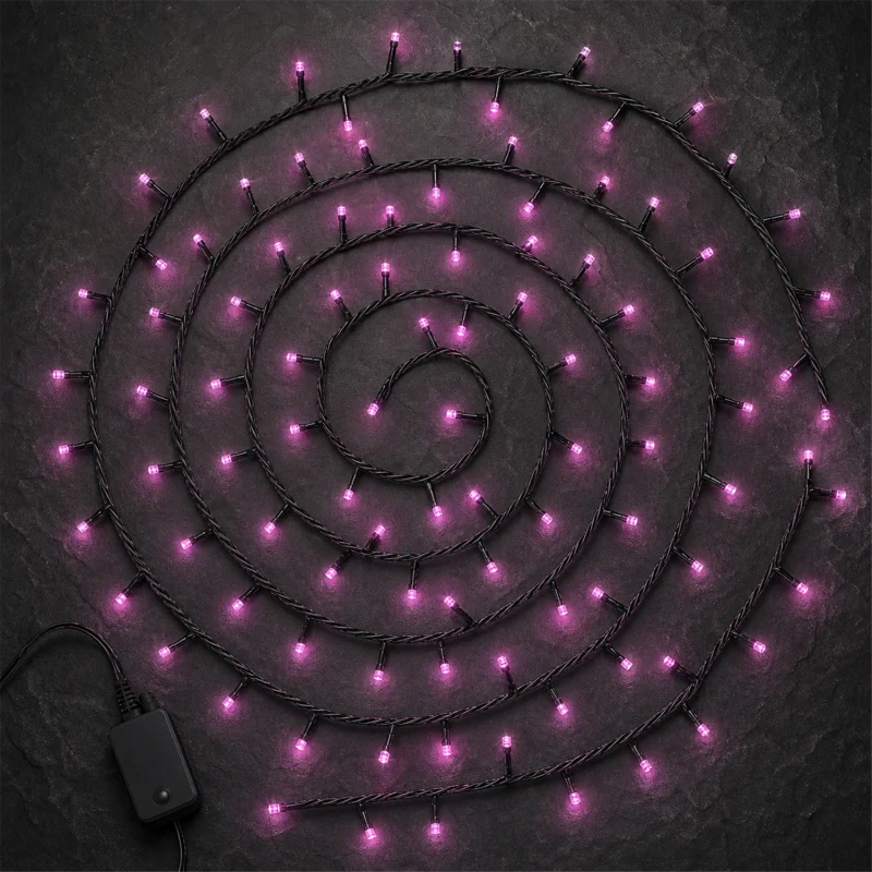 Catena 180 LED Ciclamino – giochi luce memory – L 13 m – 31V – uso esterno