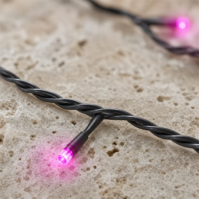 Catena 180 LED Ciclamino – giochi luce memory – L 13 m – 31V – uso esterno