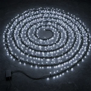 Catena 480 LED Bianco Ghiaccio – giochi luce memory – T.E. 12W – L 33,60 m – 31V – uso esterno