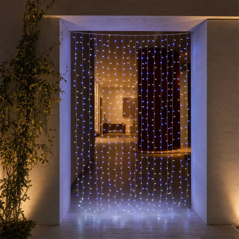 Fusion LED Vorhang 200 LED eisweiß/blau