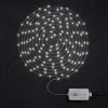 180 NanoLED Bianco Ghiaccio – giochi luce – L 18 m – filo metallo modellabile – 12V – uso interno