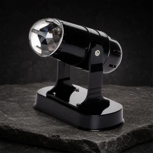 Proiettore LED – 3 LED multicolor – gioco luce rotante – 13×7×18 cm – a batteria – uso interno
