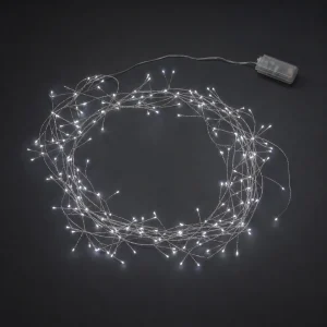 Cluster NanoLED – 100 NanoLED chiari – L 3 m – giochi luce – 4,5V – uso interno