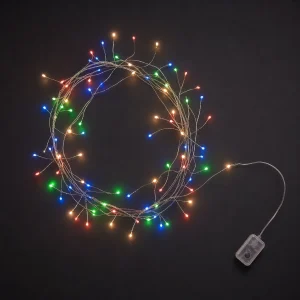 Cluster NanoLED – 100 NanoLED multicolor – L 3 m – giochi luce – 4,5V – uso interno