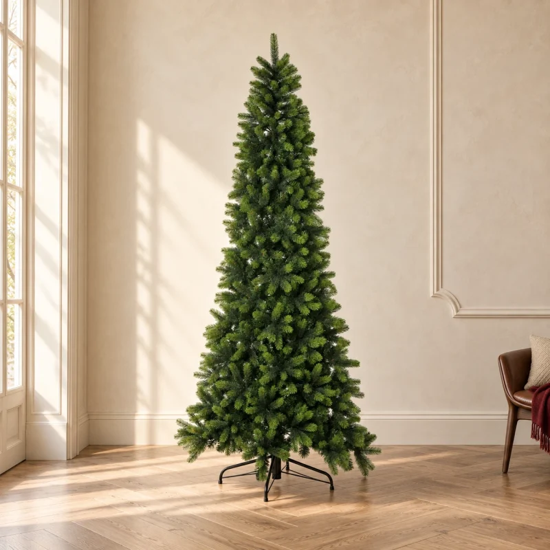 Slim Christmas Tree Green Fir Monte Cimone h 210 cm ø 78 cm