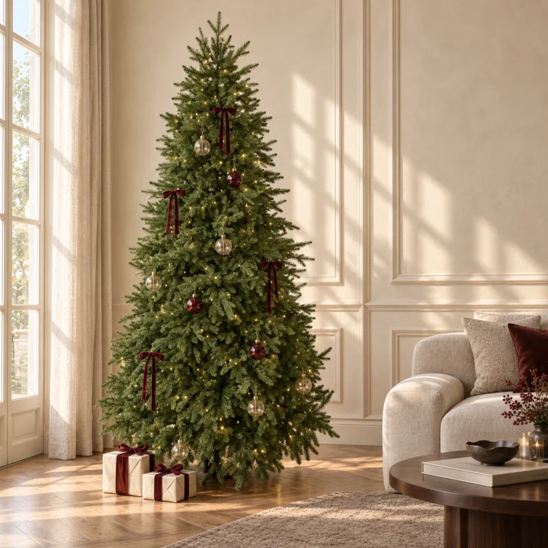 Christmas tree Everest Total Real Touch with built-in lights h 240 cm ø 149 cm