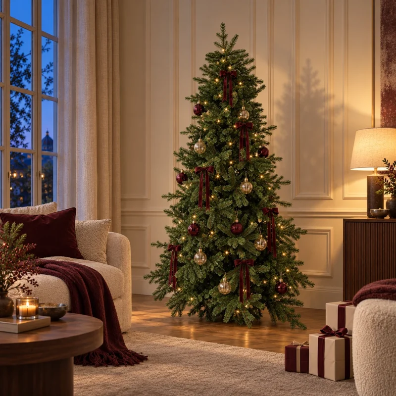 Árbol de Navidad Abeto Cristal h 180 cm ø 127 cm