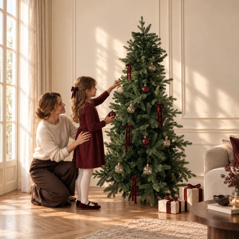 Árbol de Navidad Abeto Cristal h 180 cm ø 127 cm