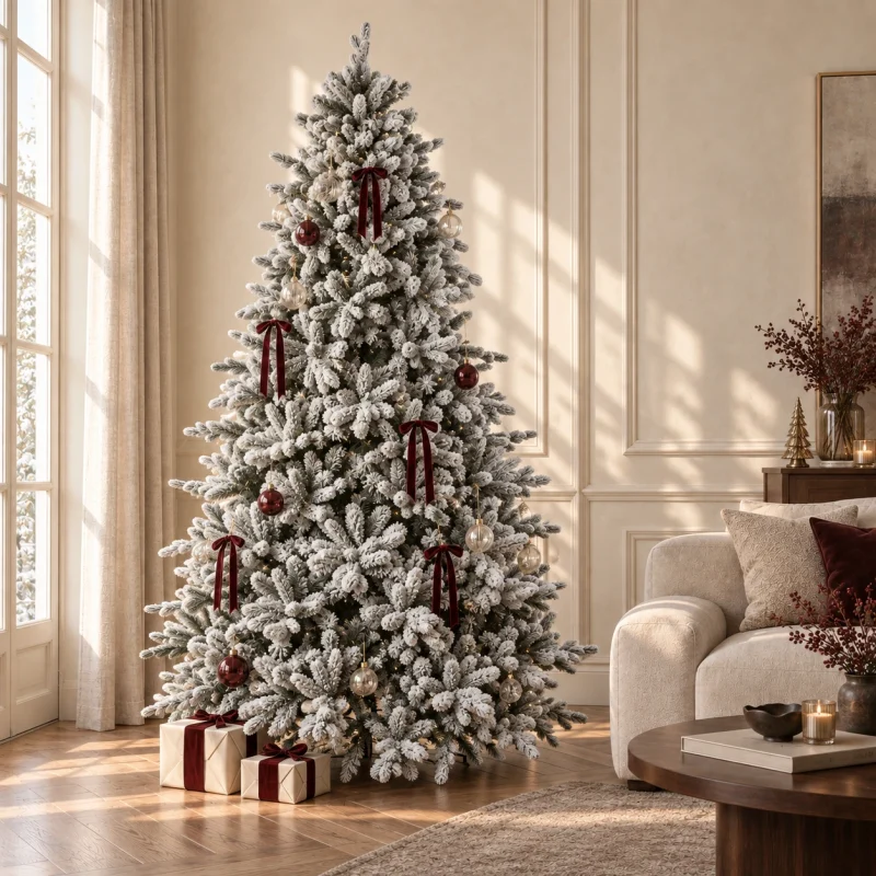 Sapin de Noël Cristal Enneigé Sapin h 270 cm ø 172 cm