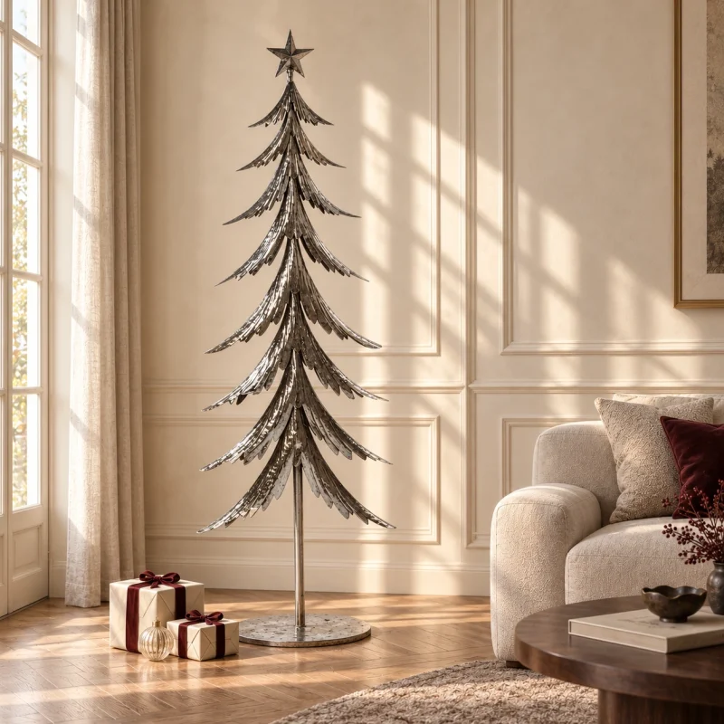 Albero in metallo h 180 cm argento