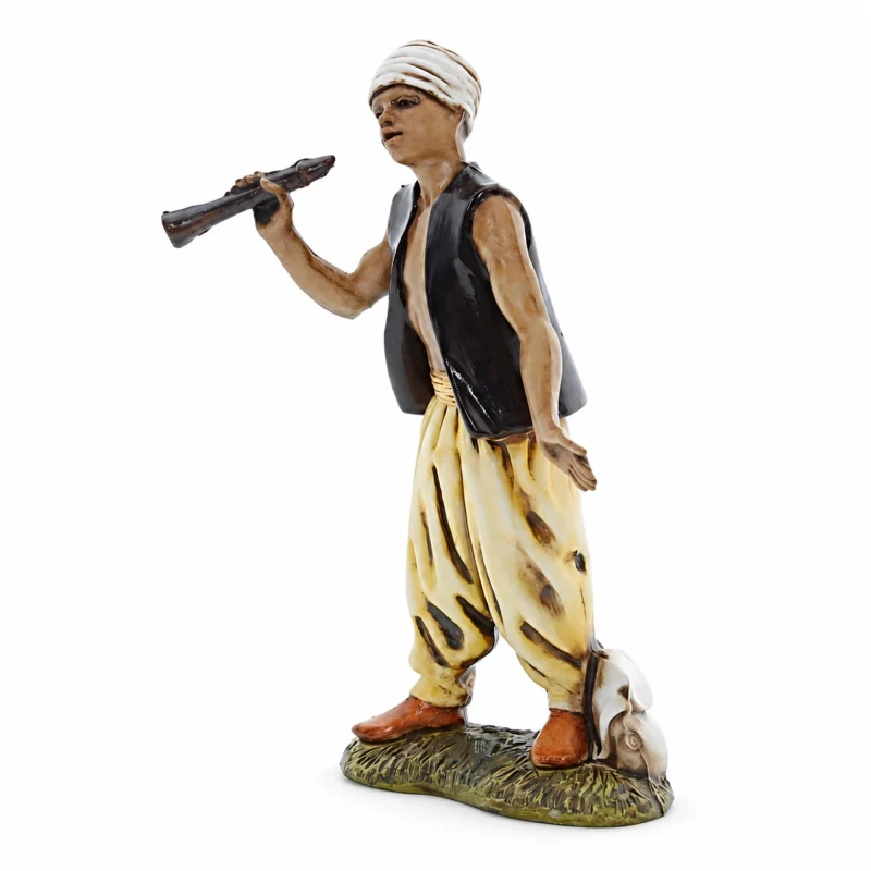 Flûtiste oriental Standard 10 Style napolitain pour crèches à l’échelle 1:20