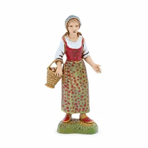 Donna con Cesto al Braccio Standard 10 Stile Napoletano per Presepi in Scala 1:20