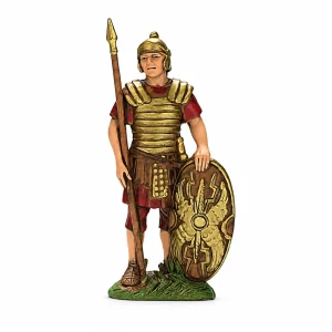 Soldato con Scudo Ovale Standard 10 Stile Napoletano per Presepi in Scala 1:20