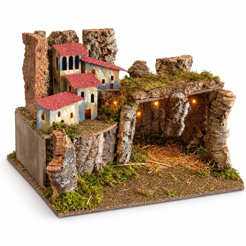 Paysage avec Lumières 58x33.5x26 à l’échelle 1:20 pour Personnages cm 10