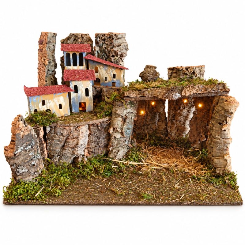 Paysage avec Lumières 58x33.5x26 à l’échelle 1:20 pour Personnages cm 10