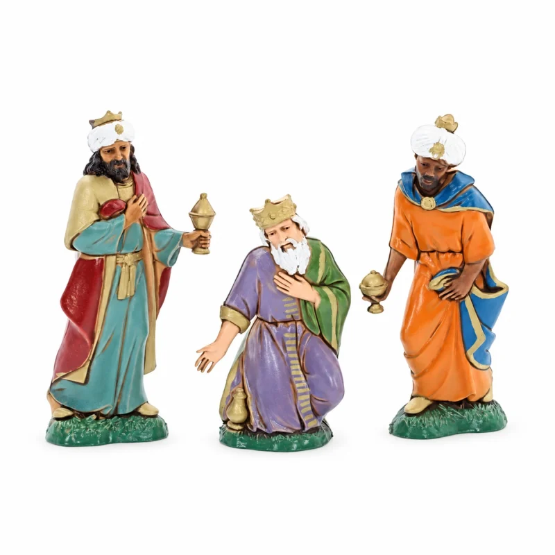 Trois Rois Mages Standard 10 Style Napolitain Set pour Crèche à l’échelle 1:20
