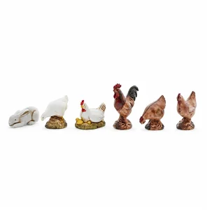 Set 6 Animali da Cortile Standard 10 per Presepe in Scala 1:20