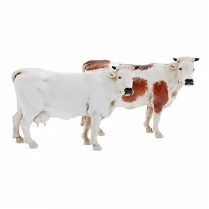 Set 2 Mucche Assortite Standard 10 per Presepe in Scala 1:20