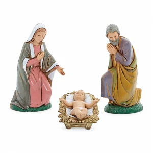 Set Natività 3 Soggetti Standard 10 Stile Napoletano per Presepe in Scala 1:20